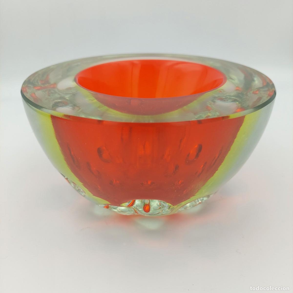 Antig&uuml;edades: Jarron de cristal Murano uranio