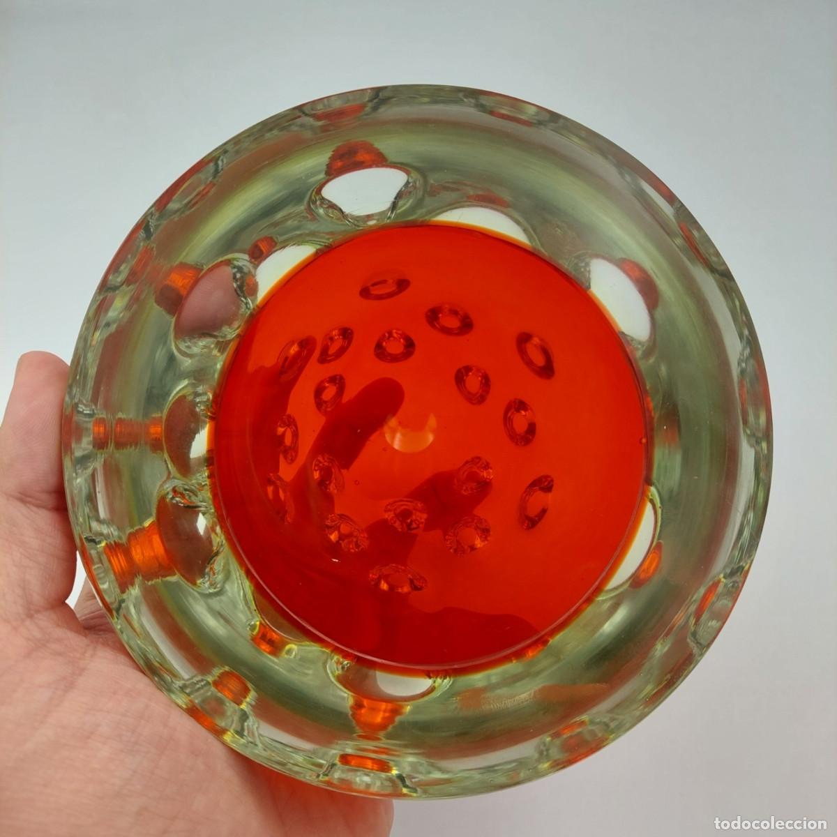 Antig&uuml;edades: Jarron de cristal Murano uranio - Foto 7