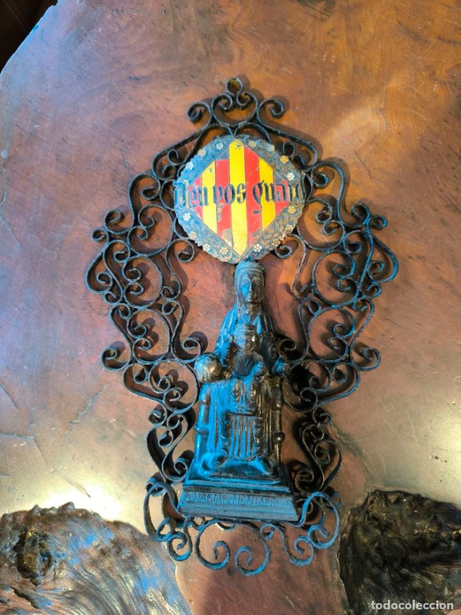Antig&uuml;edades: DIRGEN MARIA DE MONTSERRAT METALICA 19X27 CM PARA COLGAR