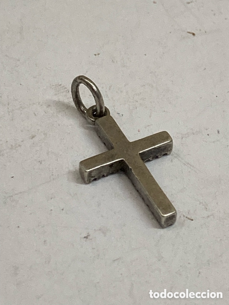 Antig&uuml;edades: Cruz de plata religiosa C625 - Foto 2