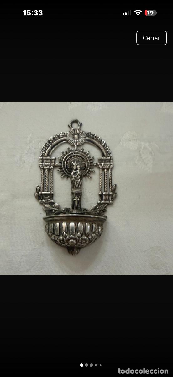 Antig&uuml;edades: Pila benditera plata