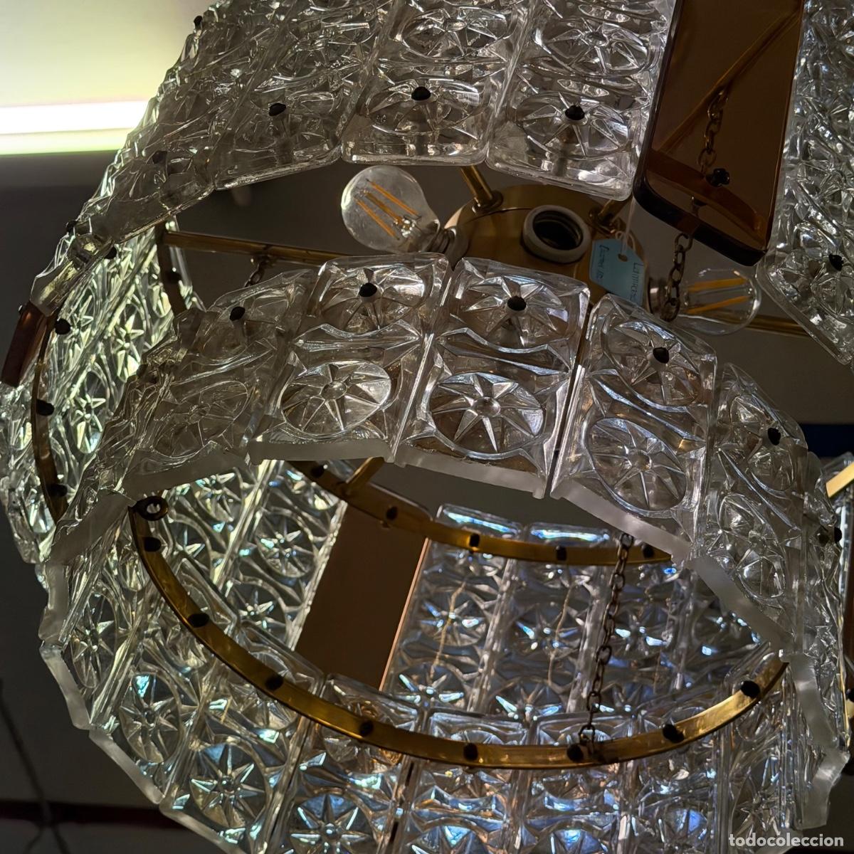 Antig&uuml;edades: L&aacute;mpara de techo cristal - Foto 9