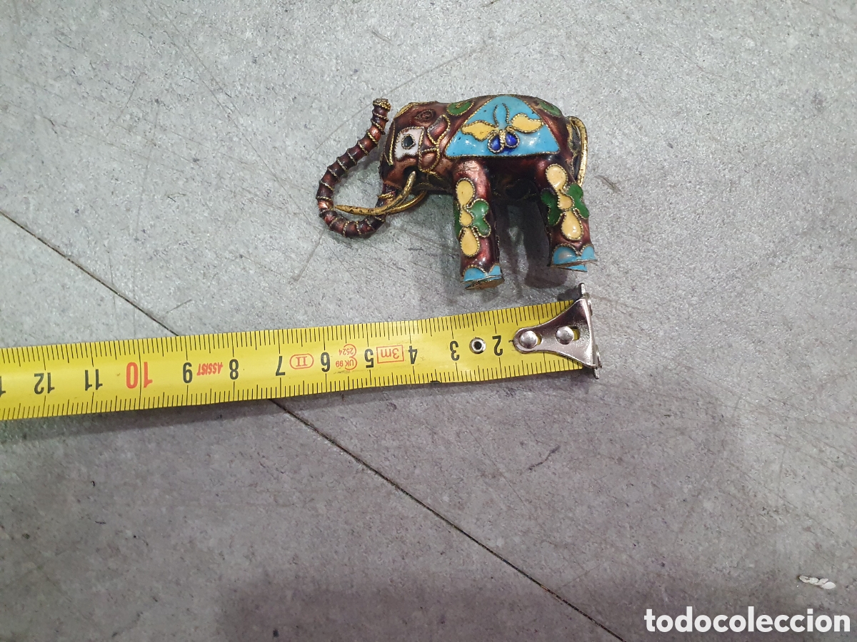 Antig&uuml;edades: Elefante de Cloisonn&eacute;. (L120) - Foto 2