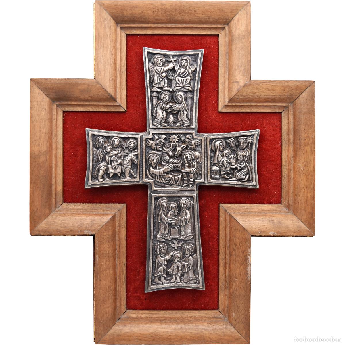 Oggetti Antichi: Cruz con representaci&oacute;n en escenas de la Vida de Jes&uacute;s