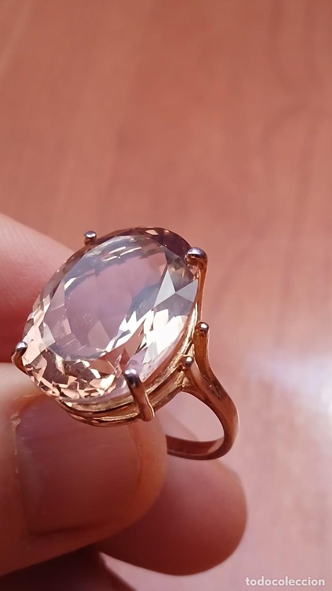 Antig&uuml;edades: anillo de plata de ley con gema topacio VVS1