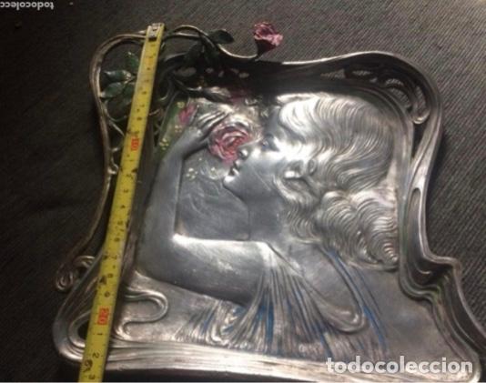 Antig&uuml;edades: Bandeja centro modernista xix esta&ntilde;o - Foto 5