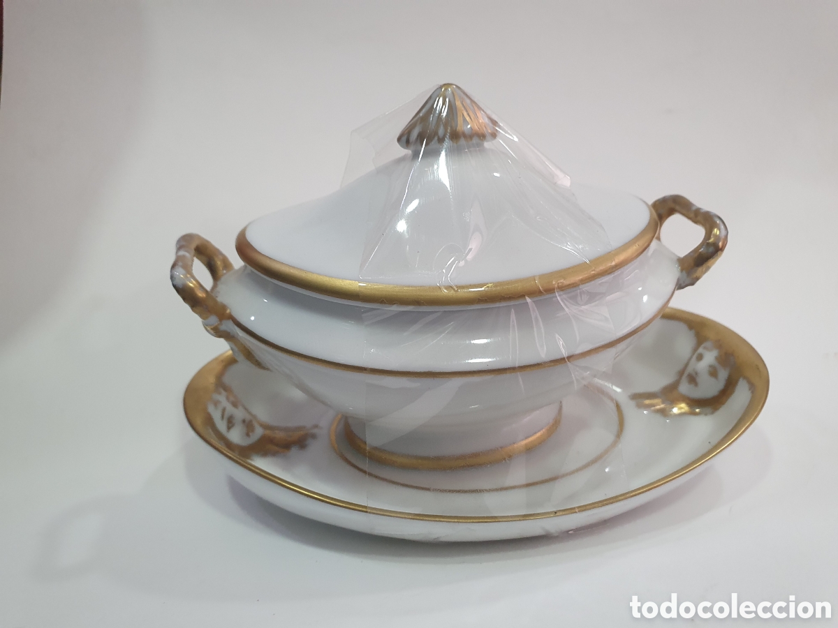 Antiguidades: Sopera en miniatura Neoclassica. (L120)