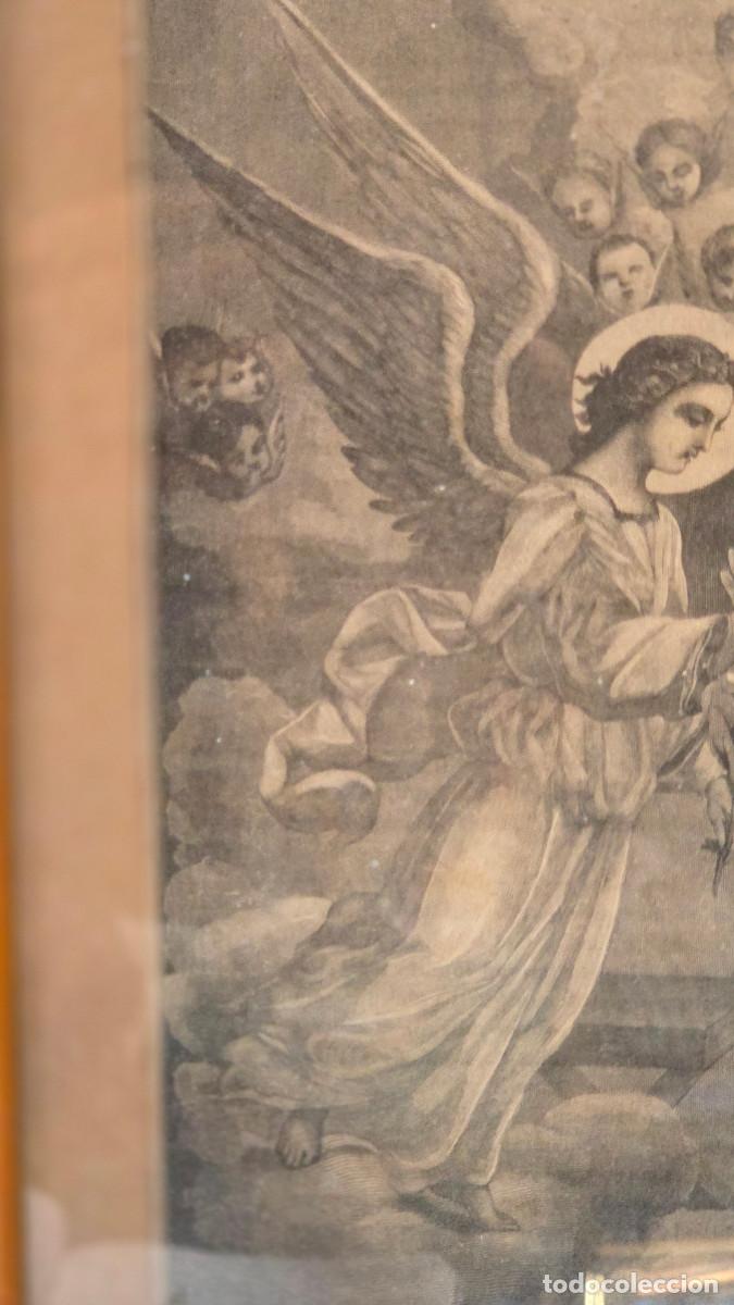 Antig&uuml;edades: cuadro con lamina religiosa antigua - Foto 3