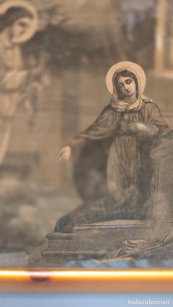 Antig&uuml;edades: cuadro con lamina religiosa antigua - Foto 4