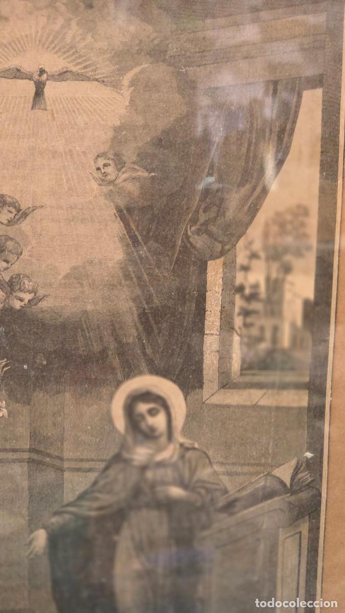 Antig&uuml;edades: cuadro con lamina religiosa antigua - Foto 5