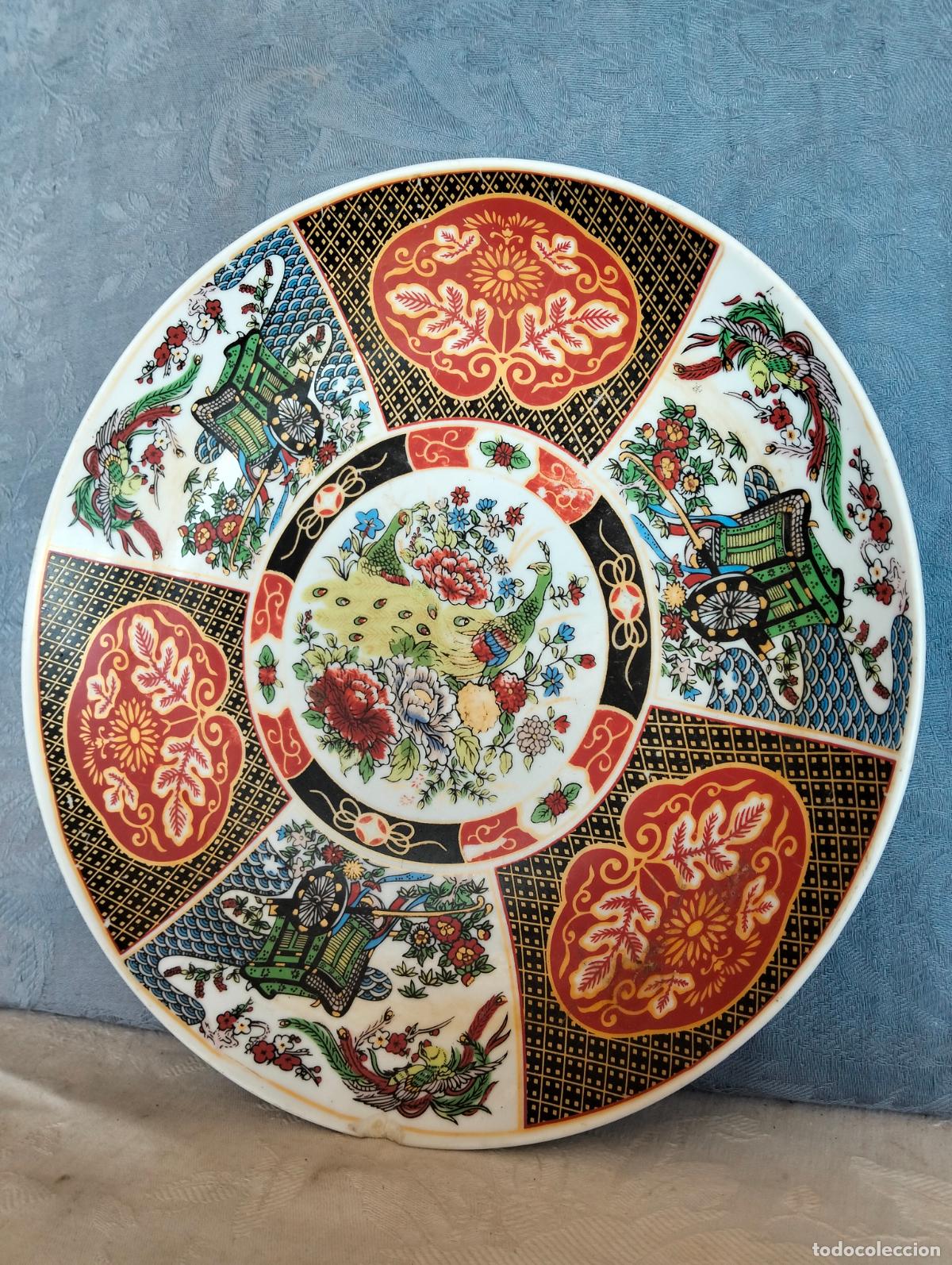 Antiques: Plato decorativo de porcelana china o japonesa con im&aacute;genes orientales chinas o japonesas taous
