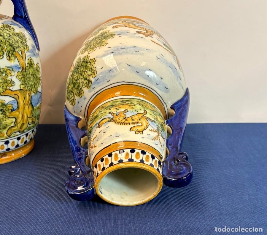 Antig&uuml;edades: Pareja de Jarrones de Cer&aacute;mica Talavera - Foto 5
