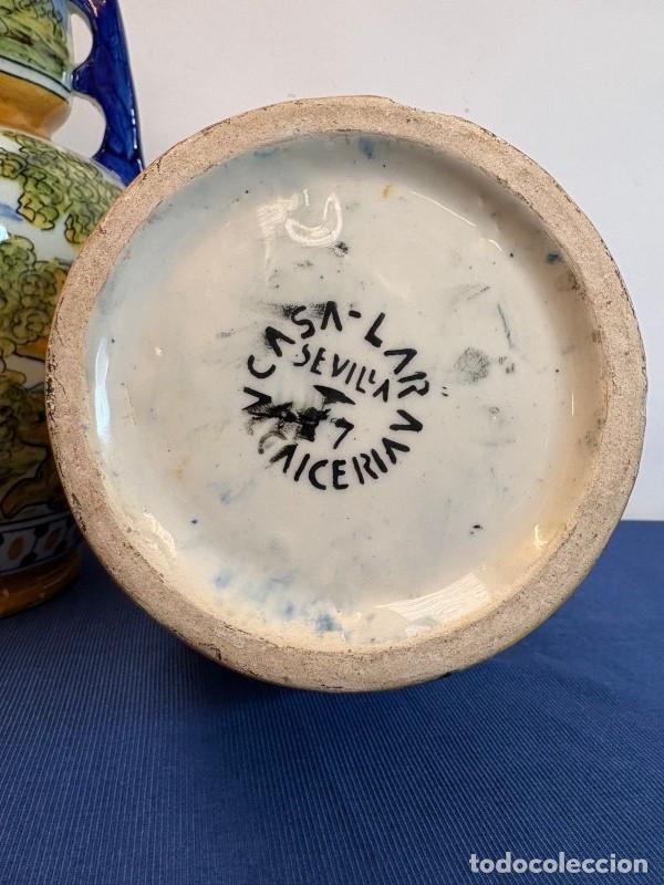 Antig&uuml;edades: Pareja de Jarrones de Cer&aacute;mica Talavera - Foto 6