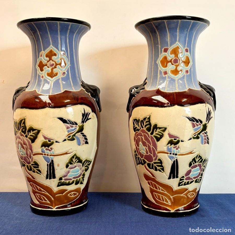 Antig&uuml;edades: Pareja de Jarrones Orientales - Foto 1