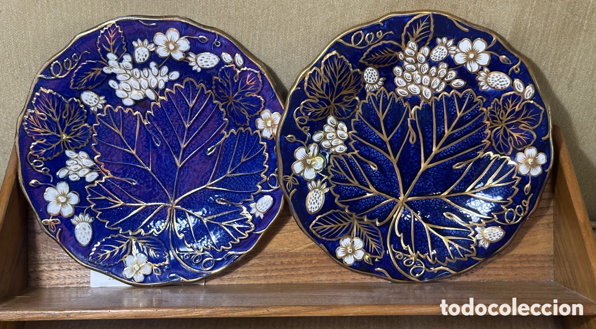 Antig&uuml;edades: Pareja platos Pickman y CA China Opaca Aprox 1880