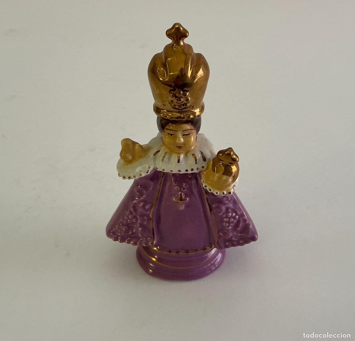 Antig&uuml;edades: Ni&ntilde;o Jes&uacute;s de Praga en Porcelana Alemana - Manufaktur Ce & Ce - Vintage Mid-Century, 9 cm
