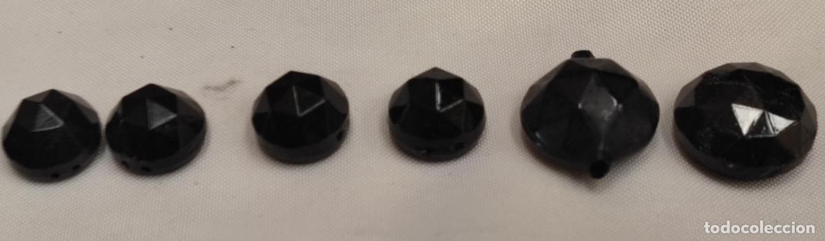 Antiques: LOTE DE 7 CUENTAS DE AZABACHE PARA JOYERIA, SIGLO XIX