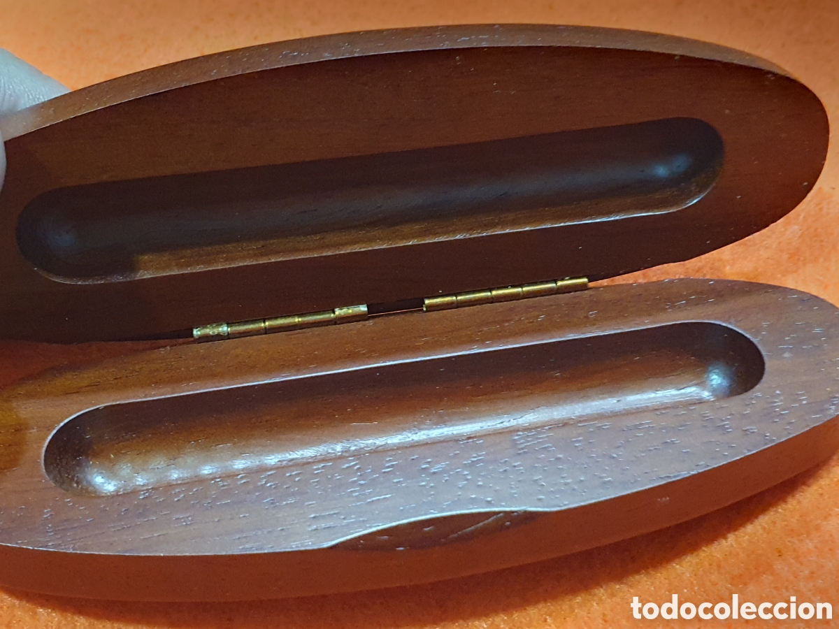 Antig&uuml;edades: Funda de madera con chapa de plata. (L64) - Foto 2