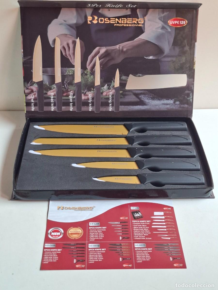 Antiques: NUEVO JUEGO DE CUCHILLOS PROFESIONALES - ROSENBERG