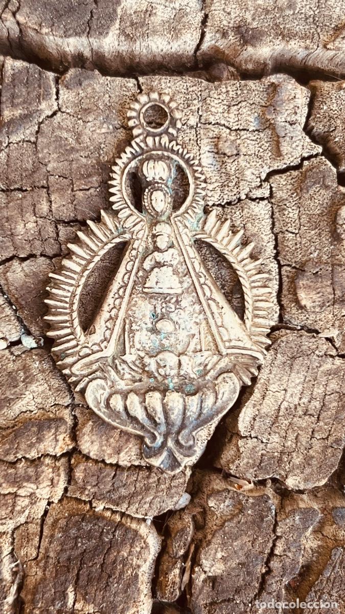 Antiquit&eacute;s: medalla plata virgen de las hermitas peregrino Galicia o bolo popular tradicional collarada sXVIII