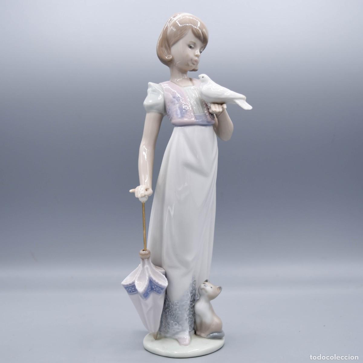 Antig&uuml;edades: Lladr&oacute; - Ni&ntilde;a con paloma y sombrilla - Foto 5