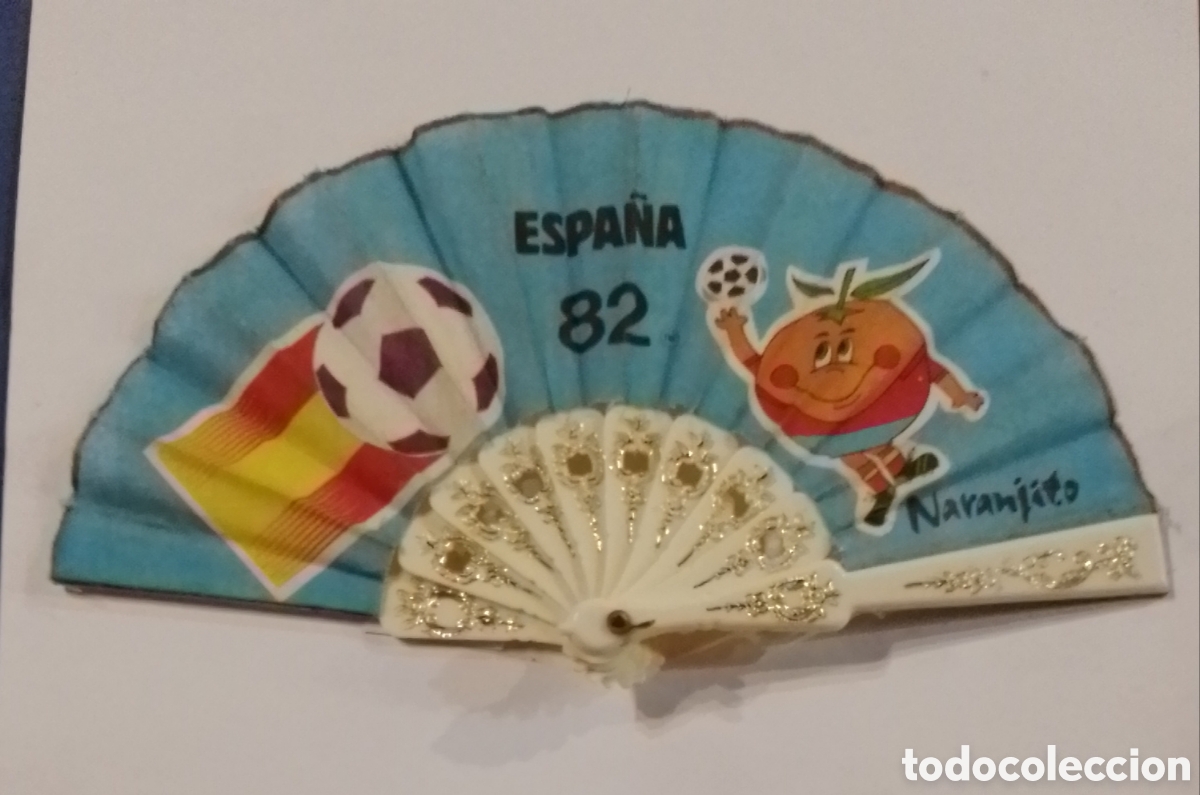 Antig&uuml;edades: Abanico futbol Espa&ntilde;a 1982 Naranjito