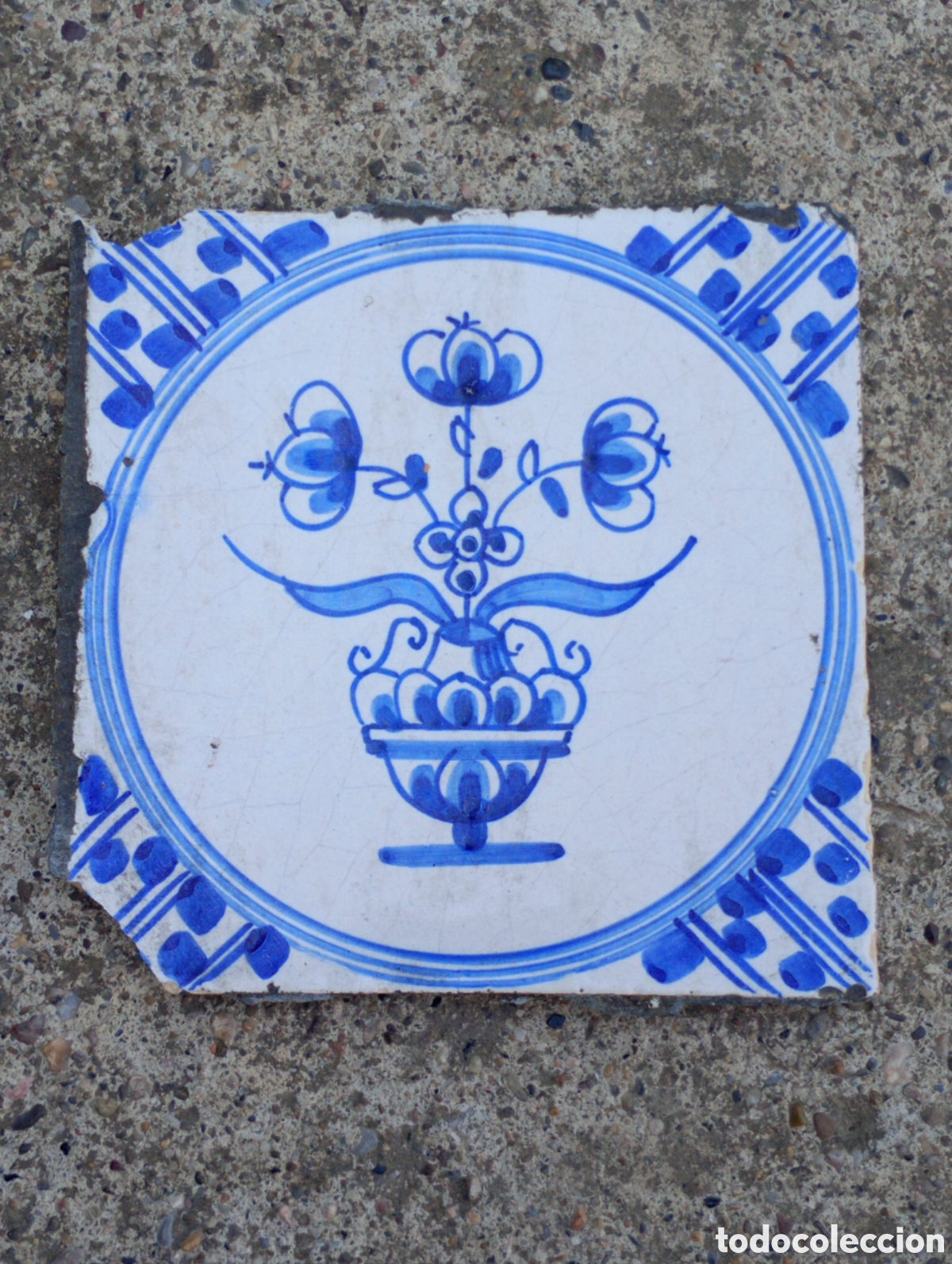 Antig&uuml;edades: Azulejo delft xix holanda