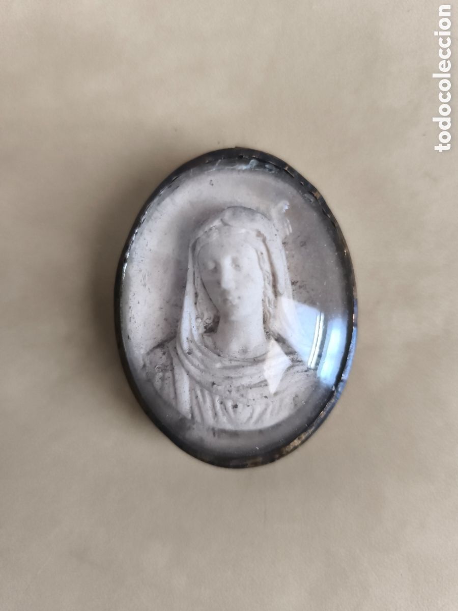 Antiques: Relicario siglo XIX virgen