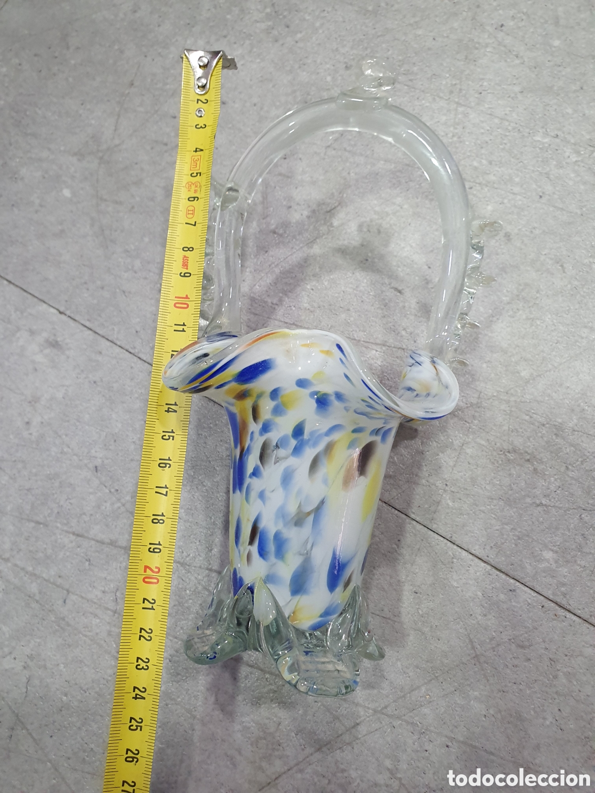 Antig&uuml;edades: Cesto en cristal de Murano. (L73) - Foto 2