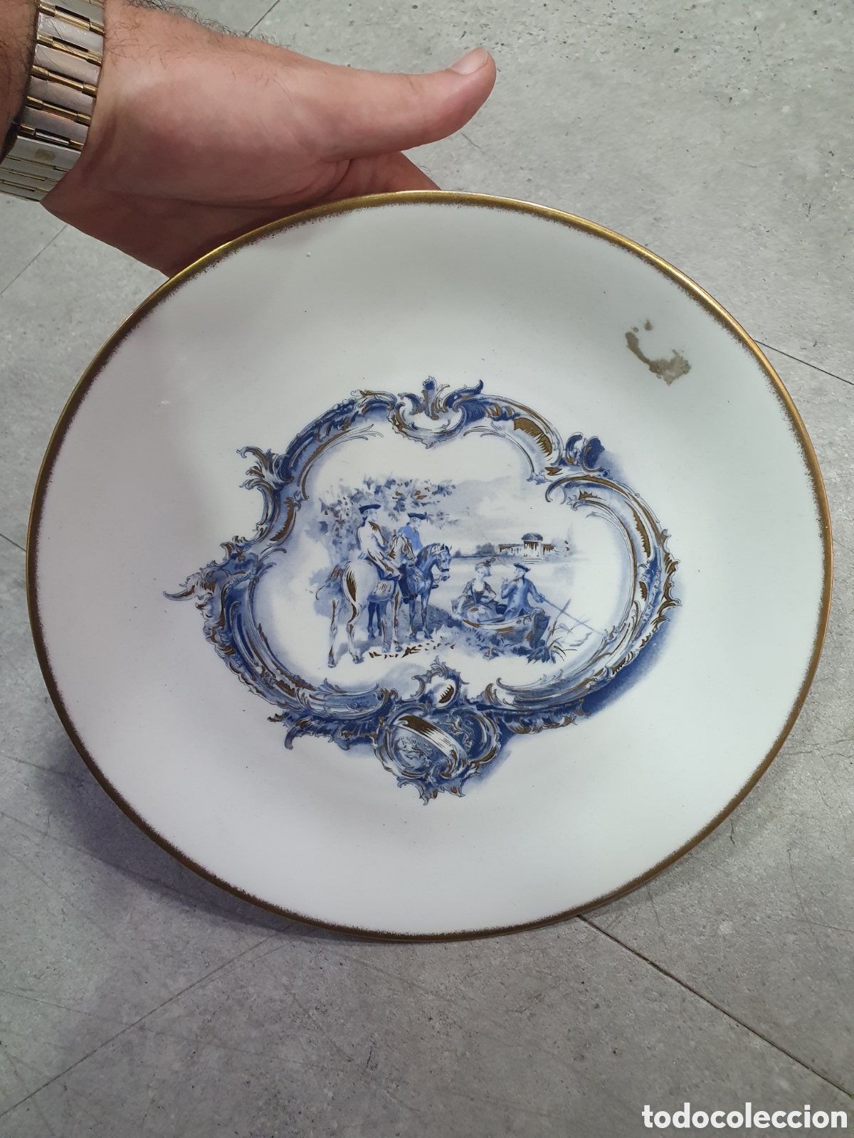 Antig&uuml;edades: Plato porcelana Meissen. (L73)
