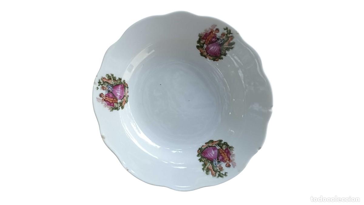 Antig&uuml;edades: PLATO HONDO DE PORCELANA CHINA DE EXPORTACI&Oacute;N - ESCENAS ROM&Aacute;NTICAS - A&Ntilde;OS 1920/1930