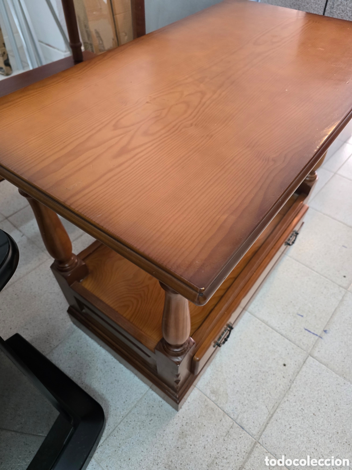 Antig&uuml;edades: Mesa television tv rustica - Foto 5