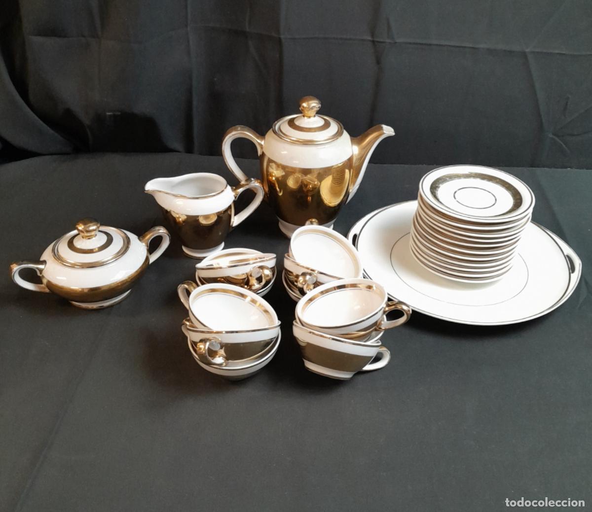 Antig&uuml;edades: JUEGO DE CAF&Eacute; O T&Eacute; DE PORCELANA ALEMANA. JAEGER. A&Ntilde;OS 80