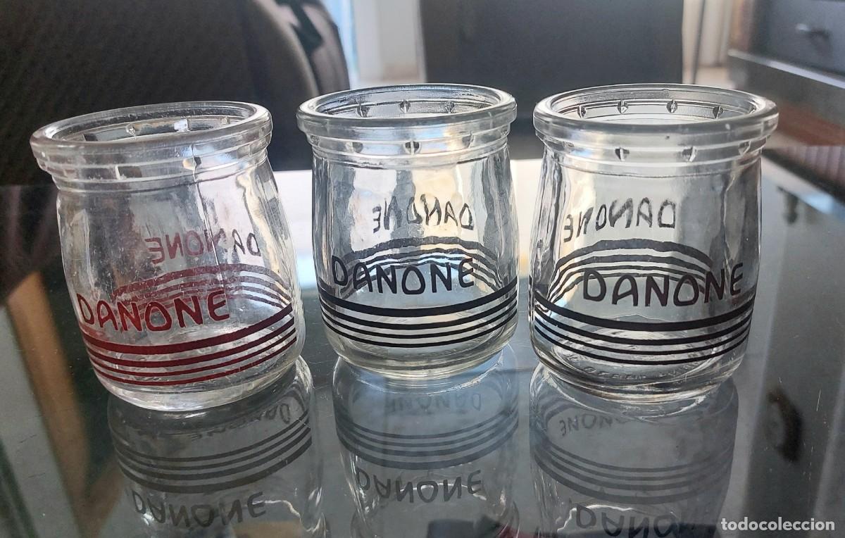 Antig&uuml;edades: 3 tarros cristal Danone vintage - Foto 1