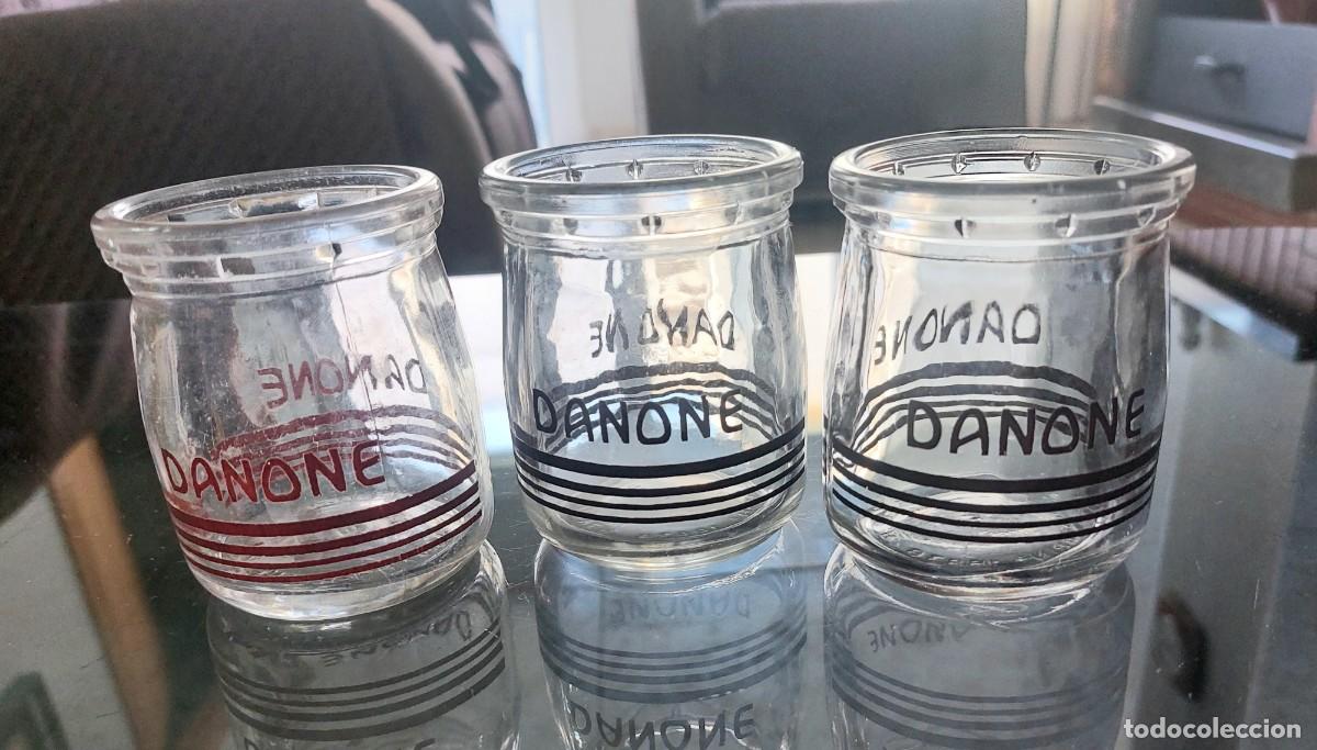 Antig&uuml;edades: 3 tarros cristal Danone vintage - Foto 2