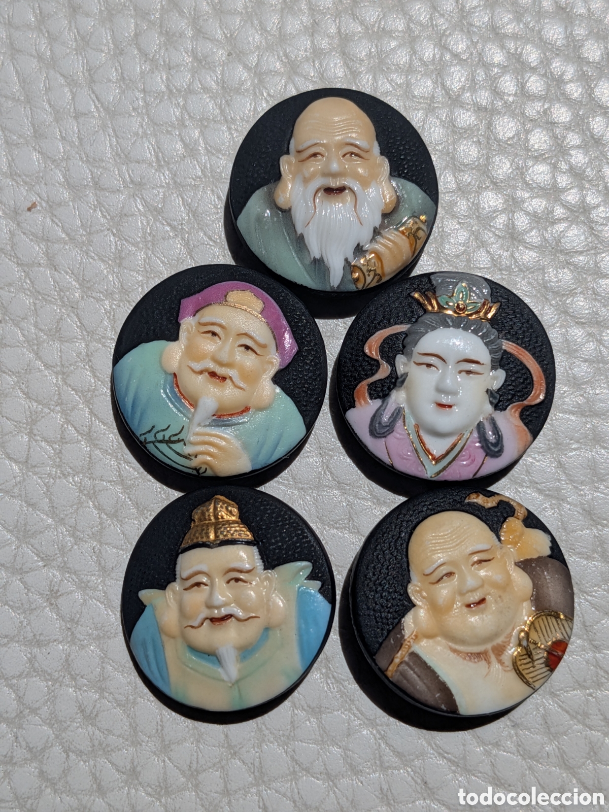 Antiquit&eacute;s: CURIOSOS BOTONES Toshikane FUKUROKUJU PORCELANA JAPON&Eacute;S