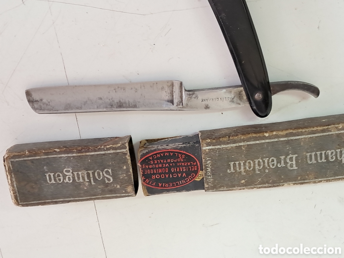 Antig&uuml;edades: Navaja de afeitar Solingen - Foto 3