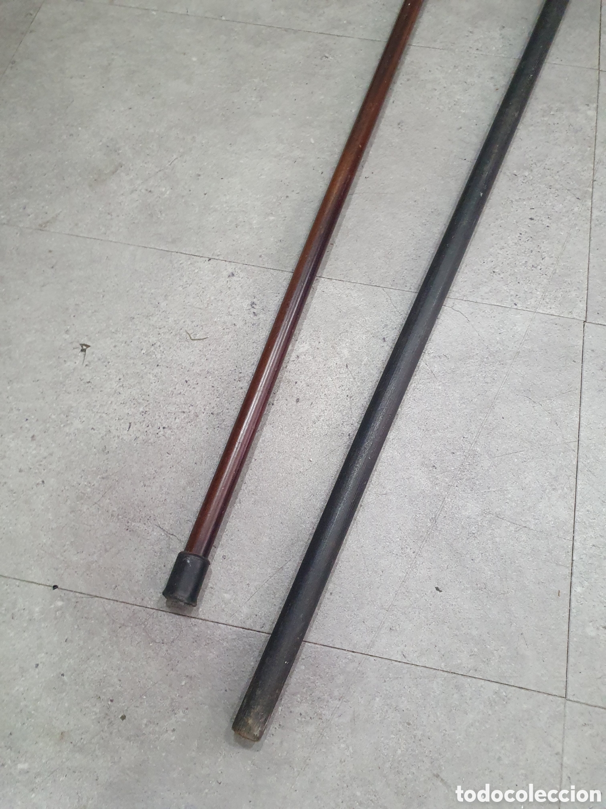 Antig&uuml;edades: 2 bastones antiguos madera. (L99) - Foto 5