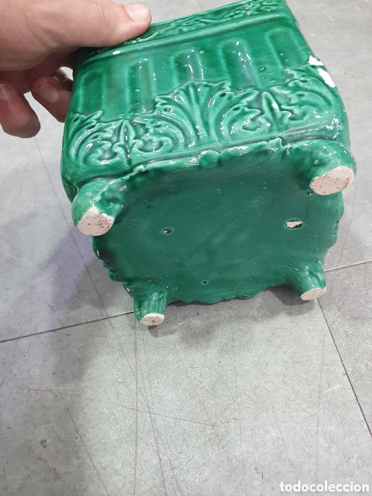 Antig&uuml;edades: Centro de mesa macetero cer&aacute;mica de Manises. (L98) - Foto 4