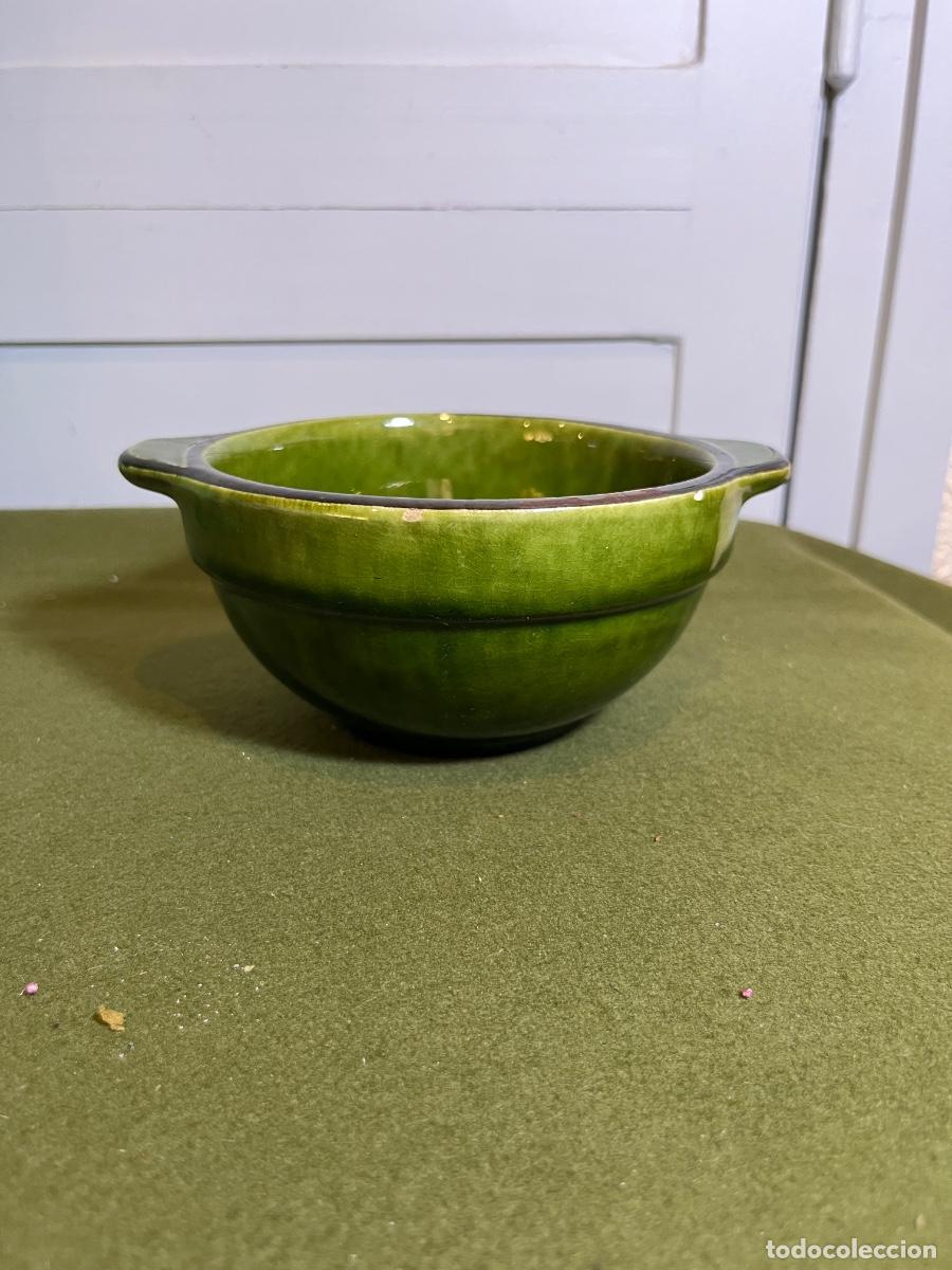 Antiques: Escudilla de cer&aacute;mica verde con orejeras &ndash; Cuenco tradicional de alfarer&iacute;a popular esmaltada &ndash; Estil