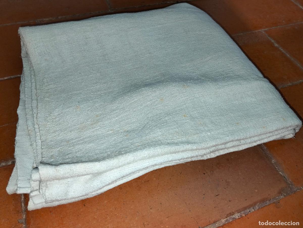Oggetti Antichi: Tela de lino blanca antigua hilo antiguo natural ropa arreglos costura modelaje s&aacute;bana 208 x 60 cm