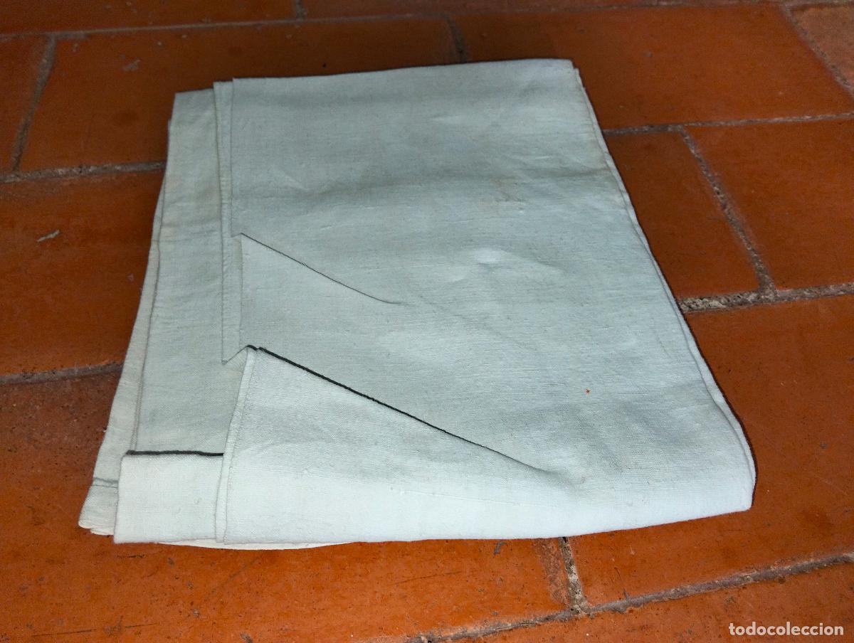 Antiques: Tela de lino blanca antigua hilo antiguo natural ropa arreglos costura modelaje s&aacute;bana 212 x 87 cm
