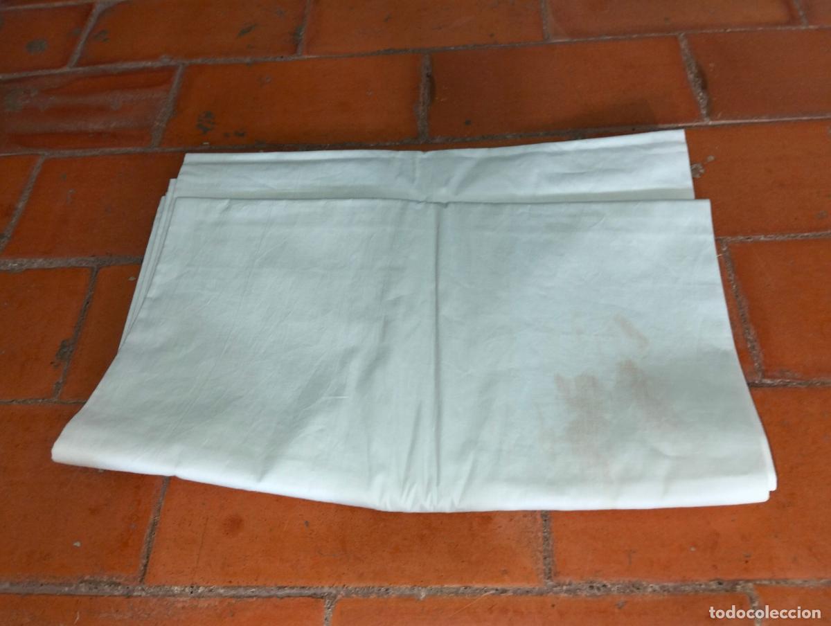 Oggetti Antichi: Tela de lino blanca antigua hilo antiguo natural ropa arreglos costura modelaje s&aacute;bana 236 x 183 cm