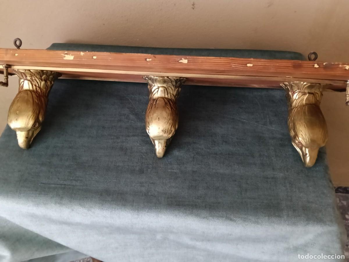 Antig&uuml;edades: PERCHERO DE BRONCE - DECORACION VINTAGE - Foto 3