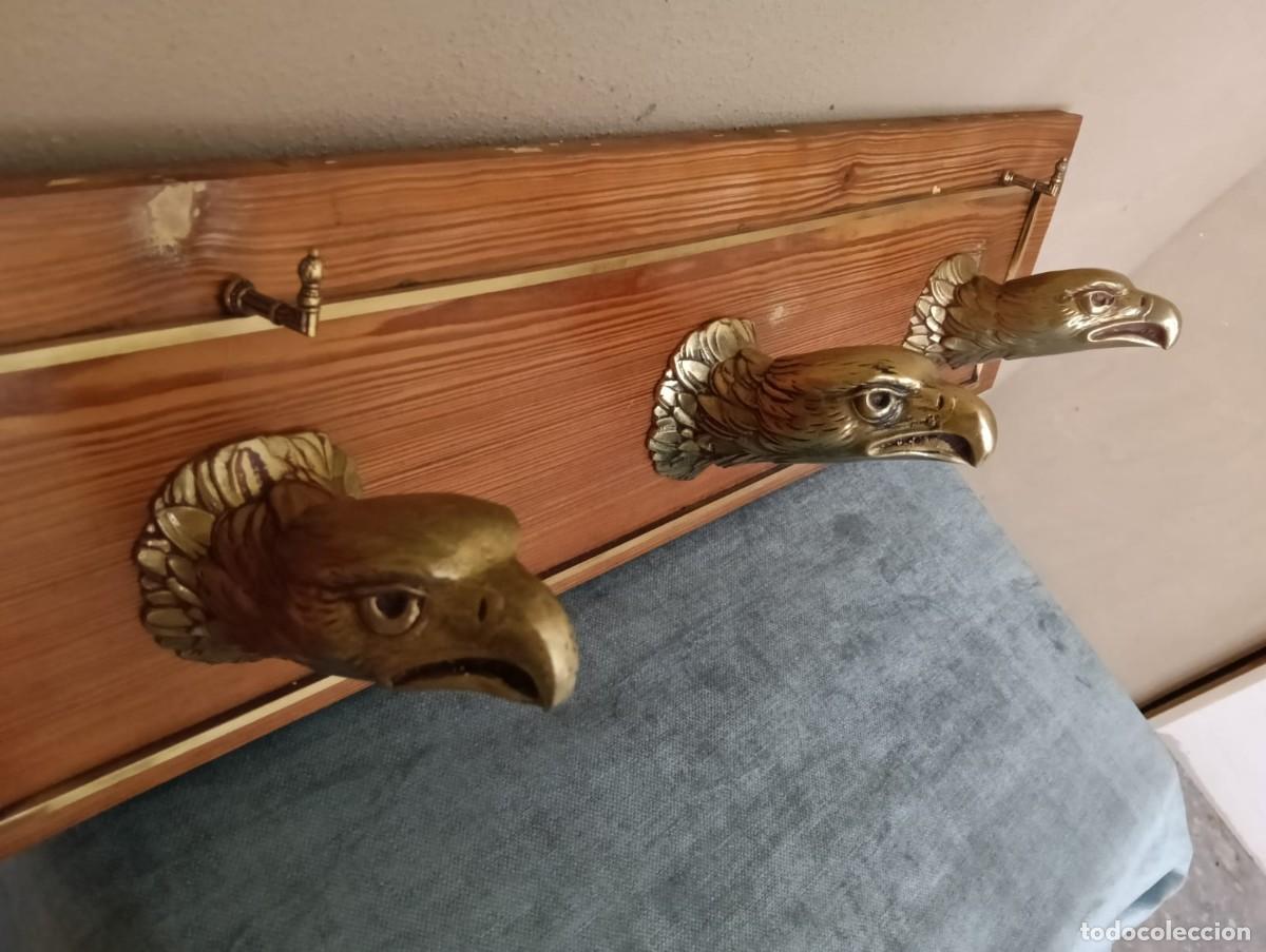 Antig&uuml;edades: PERCHERO DE BRONCE - DECORACION VINTAGE - Foto 7