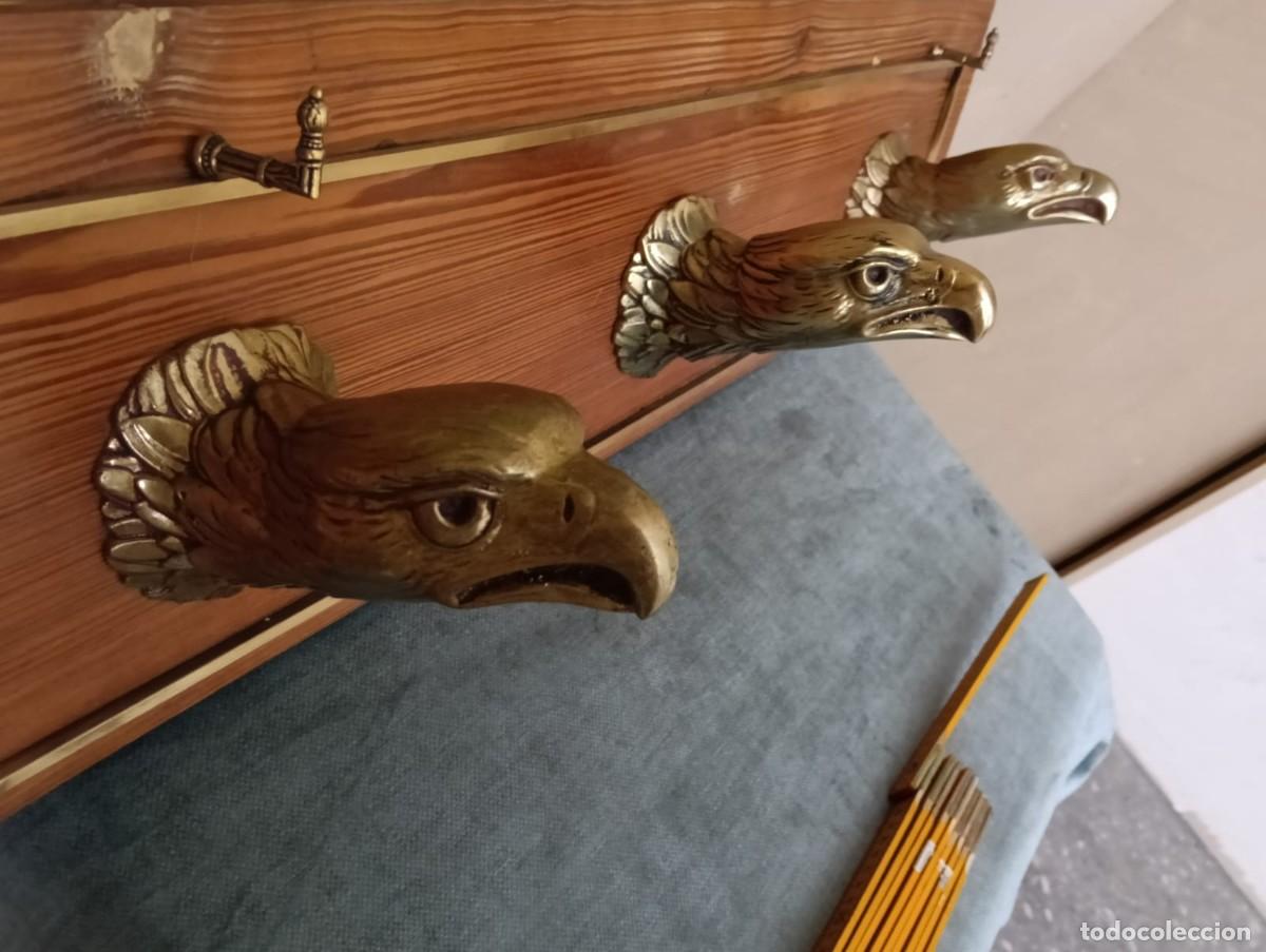 Antig&uuml;edades: PERCHERO DE BRONCE - DECORACION VINTAGE - Foto 8