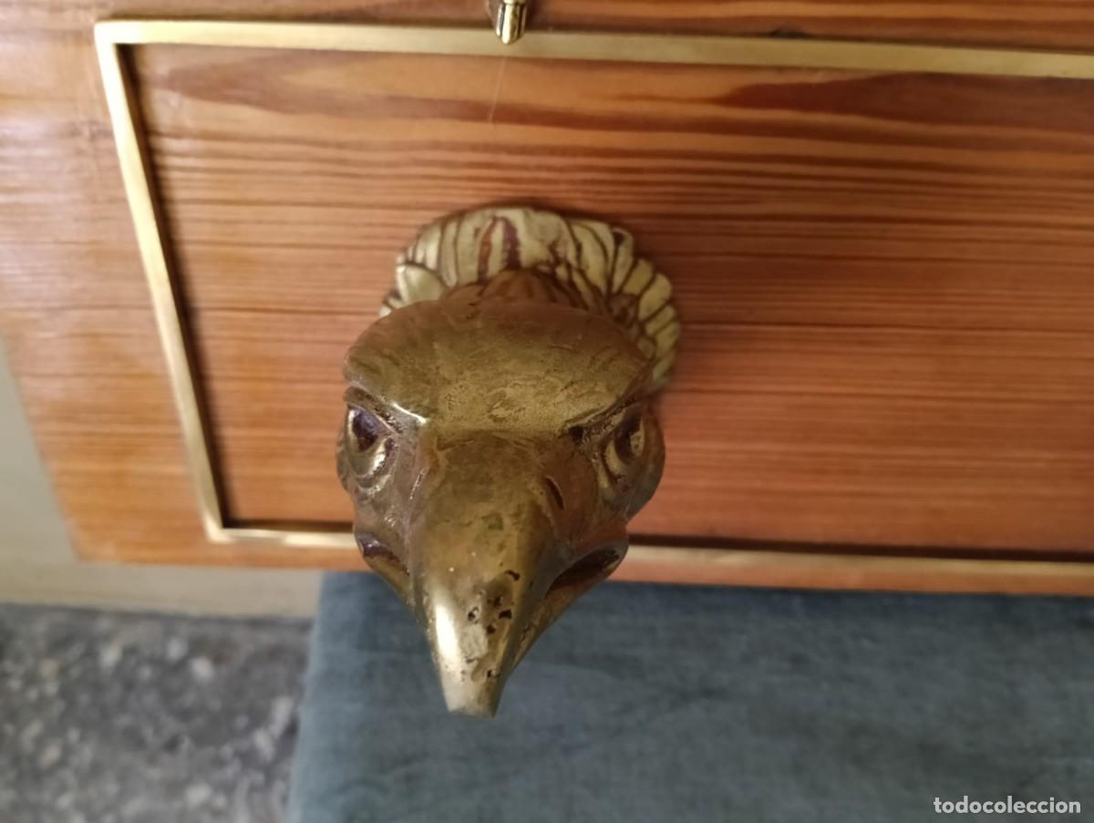 Antig&uuml;edades: PERCHERO DE BRONCE - DECORACION VINTAGE - Foto 9