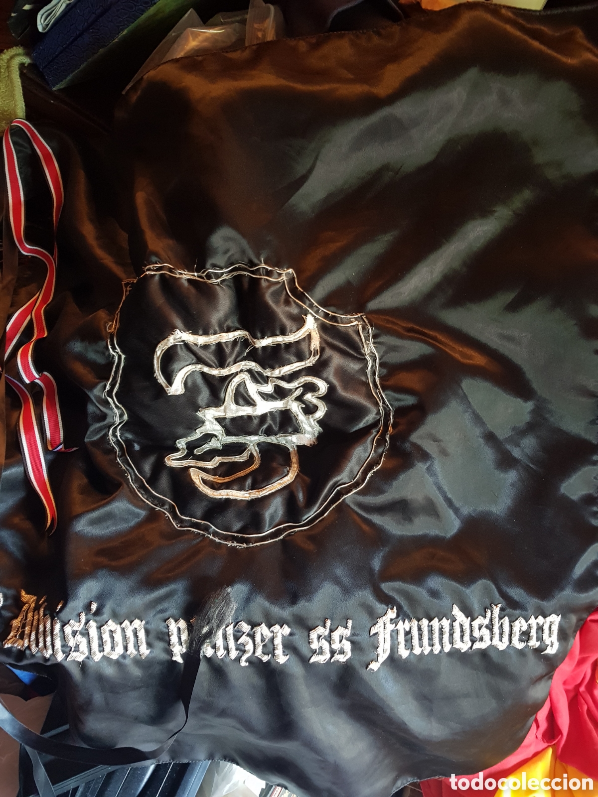 Antig&uuml;edades: ANTIGUO ESTANDARTE DE LAS SS 10 DIVISION PANCER ORIGINAL DE &Eacute;POCA