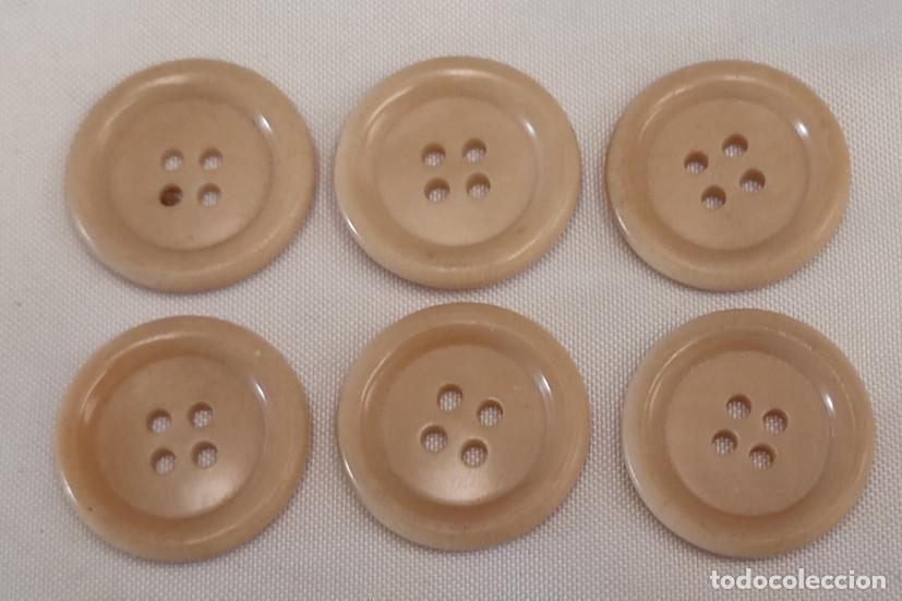 Oggetti Antichi: LOTE DE 6 BOTONES ANTIGUOS, 21 MM
