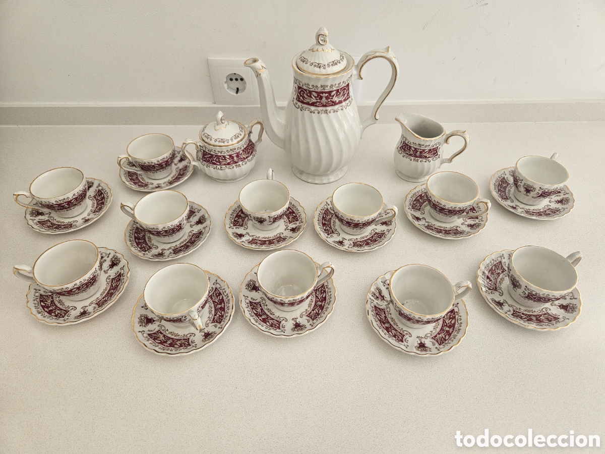 Antig&uuml;edades: Servi&ccedil;o de Caf&eacute; Vintage Myott Rialto &ndash; Ironstone England 27 pe&ccedil;as